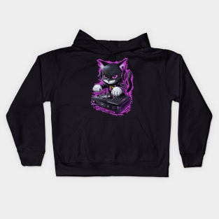 Rave DJ Cat Kids Hoodie